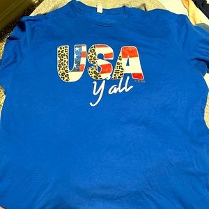 USA cheetah and flag T-Shirt